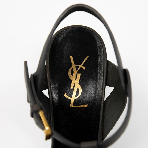 Saint Laurent YSL Tribute Sandals Size 39 Grey - Picture 6 of 7